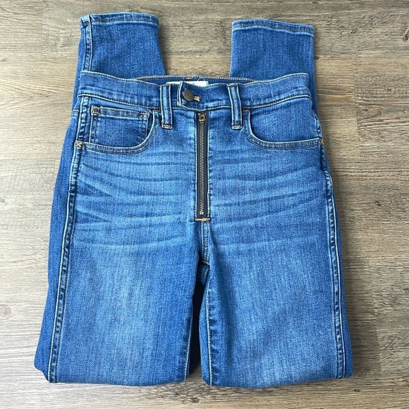 MADEWELL Women’s High Rise 10" Roadtripper Exposed Zipper Jeans, Size 24 - Picture 1 of 12